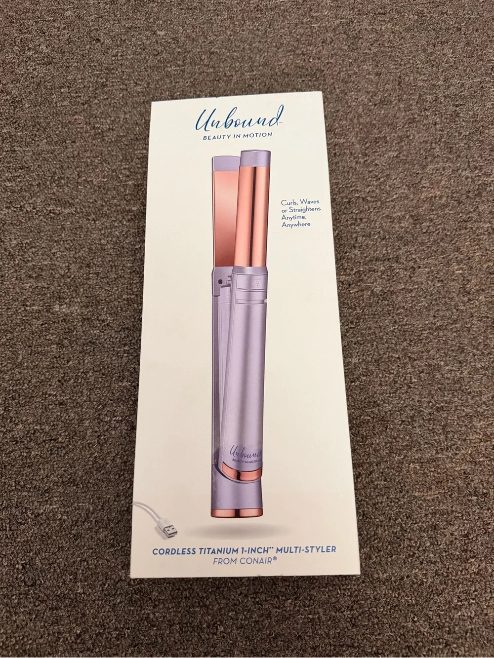 Unbound Cordless Titanium 1-Inch Multi-Styler - Rose Gold & Lavender